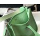 Migliore Repliche Mini borsa Hermes Evelyne III TPM in pelle Clemence verde criquet Economiche Outlet Online