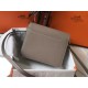 Replica perfetta Mini borsa Hermes Sac Roulis in pelle di vitello Evercolor grigia Imitazione Outlet Online