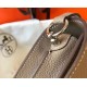 Replica perfetta Mini borsa Hermes Sac Roulis in pelle di vitello Evercolor grigia Imitazione Outlet Online
