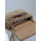 Miglior Falso Borsa a tracolla grande YSL Saint Laurent Niki in montone marrone Economiche Premium