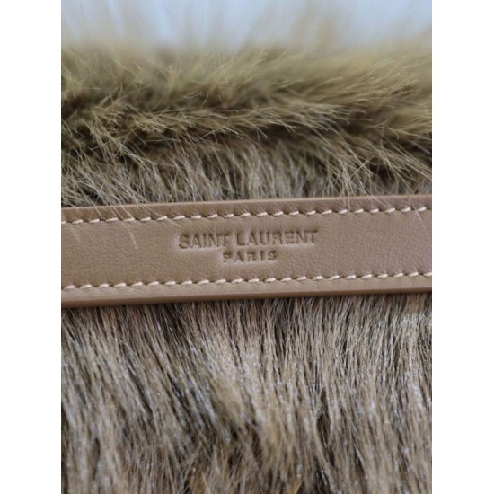 Miglior Falso Borsa a tracolla grande YSL Saint Laurent Niki in montone marrone Economiche Premium