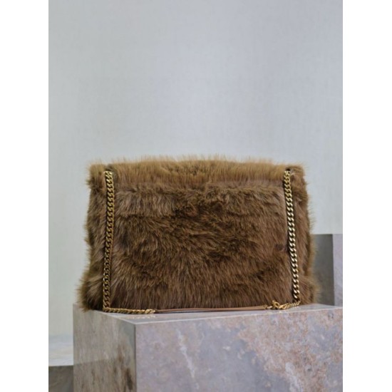 Replica perfetta Borsa a tracolla oversize YSL Saint Laurent Niki in montone marrone Imitazione Outlet Online
