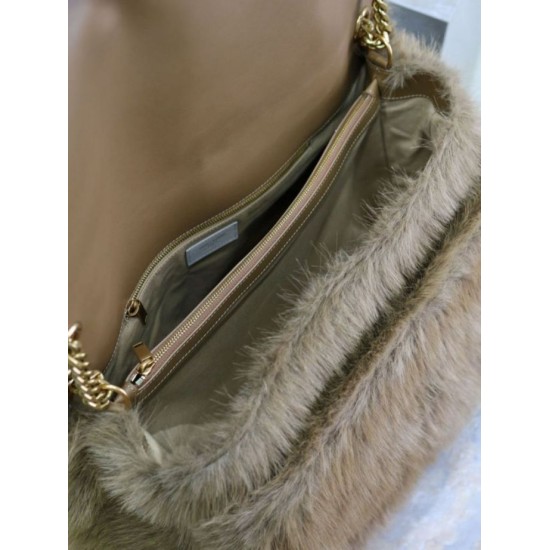 Replica perfetta Borsa a tracolla oversize YSL Saint Laurent Niki in montone marrone Imitazione Outlet Online
