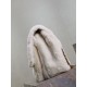 Miglior Falso Borsa a tracolla oversize YSL Saint Laurent Niki in montone bianco Economiche Premium
