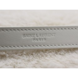 Miglior Falso Borsa a tracolla oversize YSL Saint Laurent Niki in montone bianco Economiche Premium