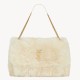 Miglior Falso Borsa a tracolla oversize YSL Saint Laurent Niki in montone bianco Economiche Premium