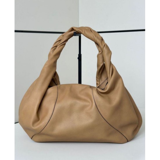Repliche Borsa hobo Fendi Spy piccola/media/grande con manico ritorto color albicocca Imitazioni Outlet Italia