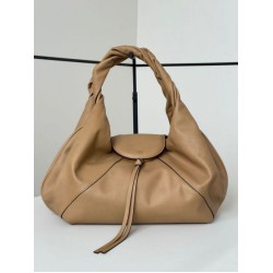 Repliche Borsa hobo Fendi Spy piccola/media/grande con manico ritorto color albicocca Imitazioni Outlet Italia