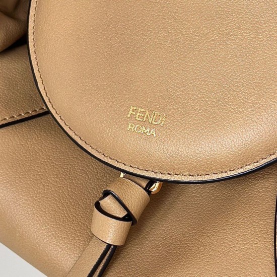 Repliche Borsa hobo Fendi Spy piccola/media/grande con manico ritorto color albicocca Imitazioni Outlet Italia