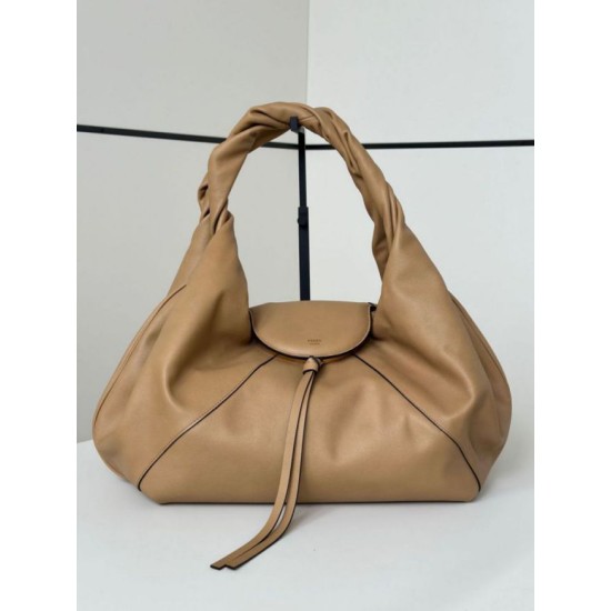 Repliche Borsa hobo Fendi Spy piccola/media/grande con manico ritorto color albicocca Imitazioni Outlet Italia