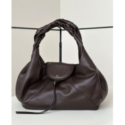 Repliche Borsa hobo Fendi Spy piccola/media/grande con manico ritorto color caffè Imitazioni Outlet Italia