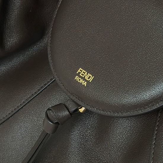 Repliche Borsa hobo Fendi Spy piccola/media/grande con manico ritorto color caffè Imitazioni Outlet Italia