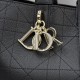 Repliche Borsa Dior Toujours Media/Grande pelle di vitello Macrocannage nera Imitazioni Outlet Italia