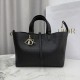 Repliche Borsa Dior Toujours Media/Grande pelle di vitello Macrocannage nera Imitazioni Outlet Italia
