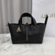 Repliche Borsa Dior Toujours piccola in pelle di vitello Macrocannage Nero Imitazioni Outlet Italia