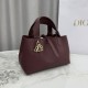 Repliche Borsa Dior Toujours piccola in pelle di vitello Macrocannage bordeaux Imitazioni Outlet Italia