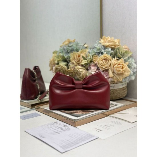 Repliche Borsa Dior Bow con fiocco chiaretto e metallo finitura oro Imitazioni Outlet Italia