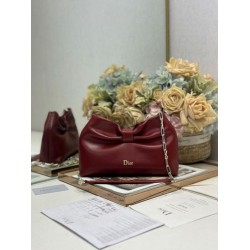 Repliche Borsa Dior Bow con fiocco chiaretto e metallo finitura oro Imitazioni Outlet Italia