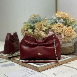 Repliche Borsa Dior Bow con fiocco chiaretto e metallo finitura oro Imitazioni Outlet Italia