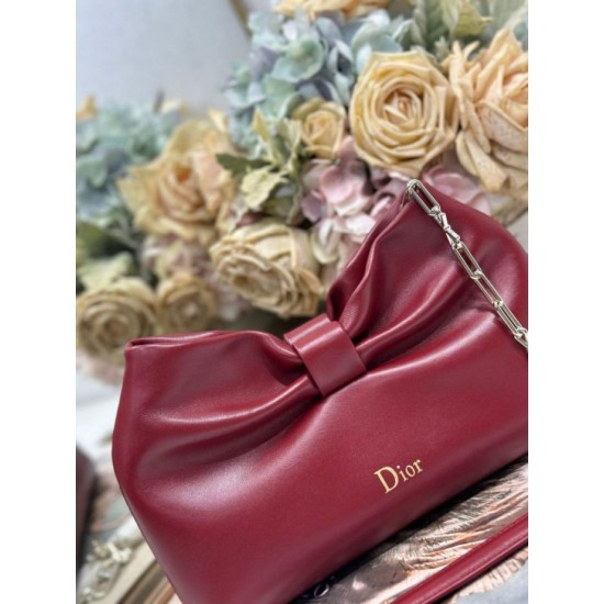 Repliche Borsa Dior Bow con fiocco chiaretto e metallo finitura oro Imitazioni Outlet Italia
