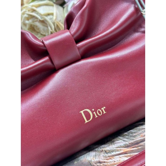 Repliche Borsa Dior Bow con fiocco chiaretto e metallo finitura oro Imitazioni Outlet Italia