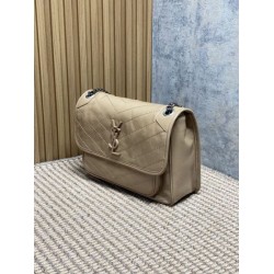 Replica Borsa a tracolla vintage Niki media YSL Saint Laurent pelle cerata e oliata Albicocca False Online Repliche Borsa a tracolla vintage Niki media YSL Saint Laurent pelle cerata e oliata Albicocca Imitazioni Outlet Italia