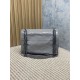 Repliche Borsa a tracolla vintage Niki media YSL Saint Laurent pelle cerata e oliata Grigio Imitazioni Outlet Italia