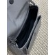 Repliche Borsa a tracolla vintage Niki media YSL Saint Laurent pelle cerata e oliata Grigio Imitazioni Outlet Italia