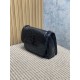 Repliche Borsa a tracolla vintage Niki media YSL Saint Laurent pelle cerata e oliata Nero Imitazioni Outlet Italia