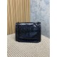 Repliche Borsa a tracolla vintage Niki media YSL Saint Laurent pelle cerata e oliata Nero Imitazioni Outlet Italia