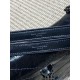 Repliche Borsa a tracolla vintage Niki media YSL Saint Laurent pelle cerata e oliata Nero Imitazioni Outlet Italia