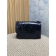 Repliche Borsa a tracolla vintage Niki media YSL Saint Laurent pelle cerata e oliata Nero Imitazioni Outlet Italia