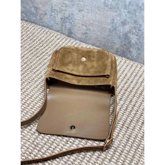 Repliche Borsa a tracolla YSL Saint Laurent Niki Besace marrone scamosciato  Imitazioni Outlet Italia
