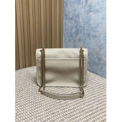 Repliche Borsa a spalla YSL Saint Laurent Niki Media/Grande pelle di agnello grana beige Imitazioni Outlet Italia