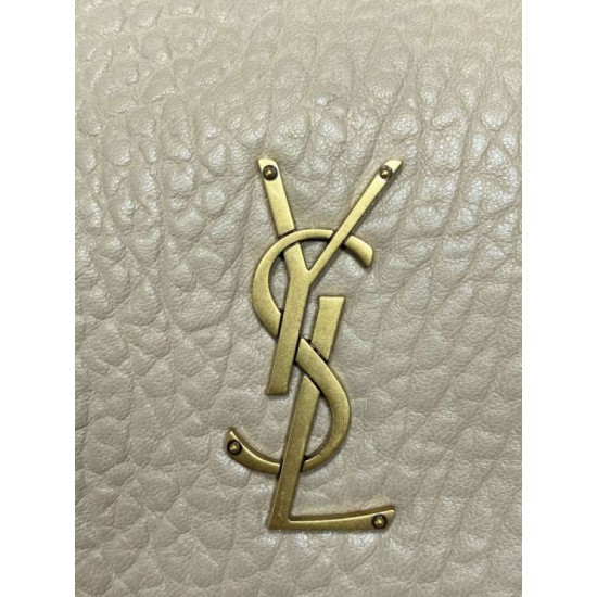 Repliche Borsa a spalla YSL Saint Laurent Niki Media/Grande pelle di agnello grana beige Imitazioni Outlet Italia