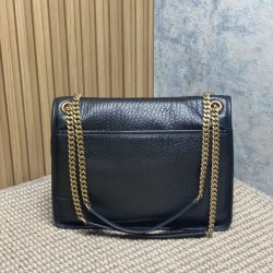 Repliche Borsa a spalla YSL Saint Laurent Niki Media/Grande pelle di agnello grana nero Imitazioni Outlet Italia