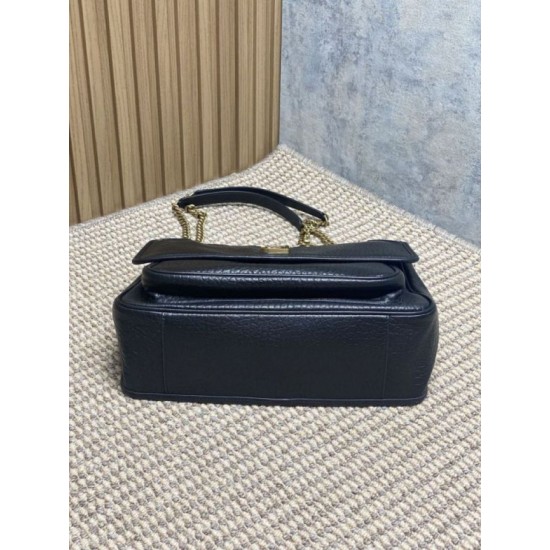 Repliche Borsa a spalla YSL Saint Laurent Niki Media/Grande pelle di agnello grana nero Imitazioni Outlet Italia