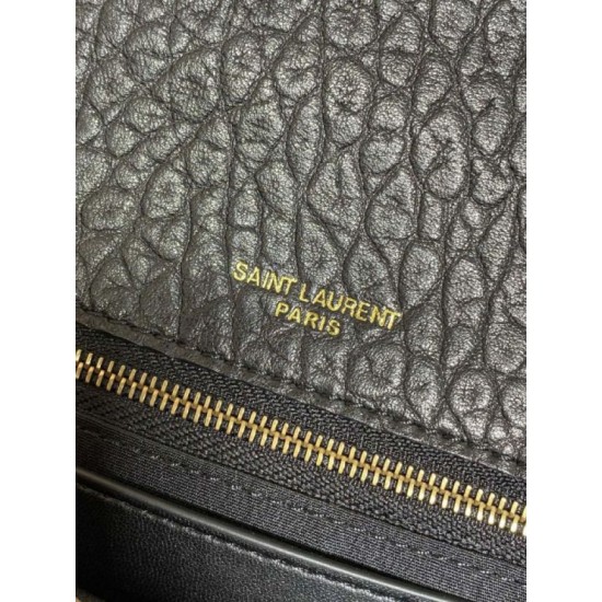 Repliche Borsa a spalla YSL Saint Laurent Niki Media/Grande pelle di agnello grana nero Imitazioni Outlet Italia