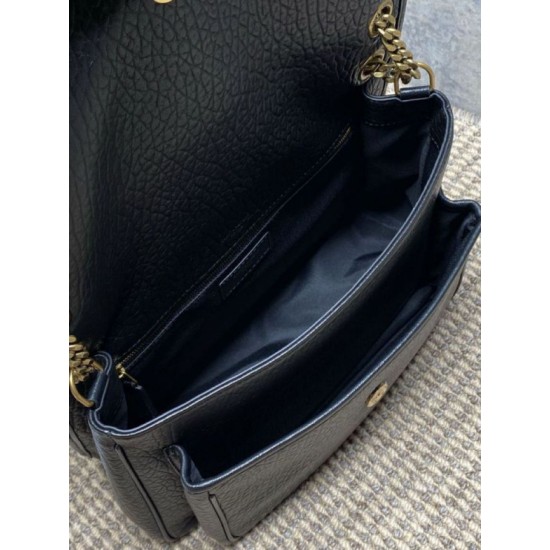 Repliche Borsa a spalla YSL Saint Laurent Niki Media/Grande pelle di agnello grana nero Imitazioni Outlet Italia