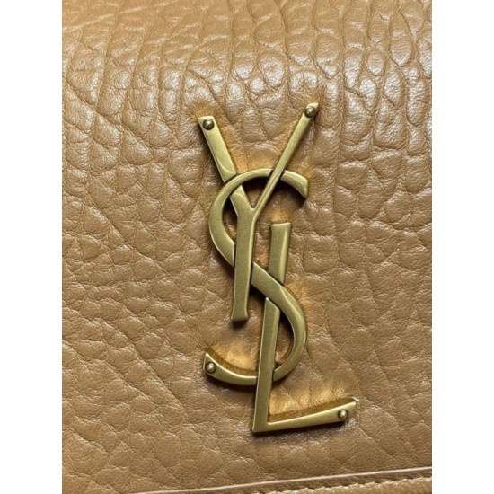 Repliche Borsa a spalla YSL Saint Laurent Niki Media/Grande pelle di agnello grana marrone Imitazioni Outlet Italia