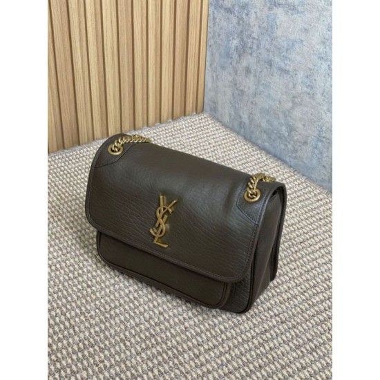 Replica Borsa a spalla YSL Saint Laurent Niki Media/Grande pelle di agnello grana caffè leggero False Online Repliche Borsa a spalla YSL Saint Laurent Niki Media/Grande pelle di agnello grana caffè leggero Imitazioni Outlet Italia