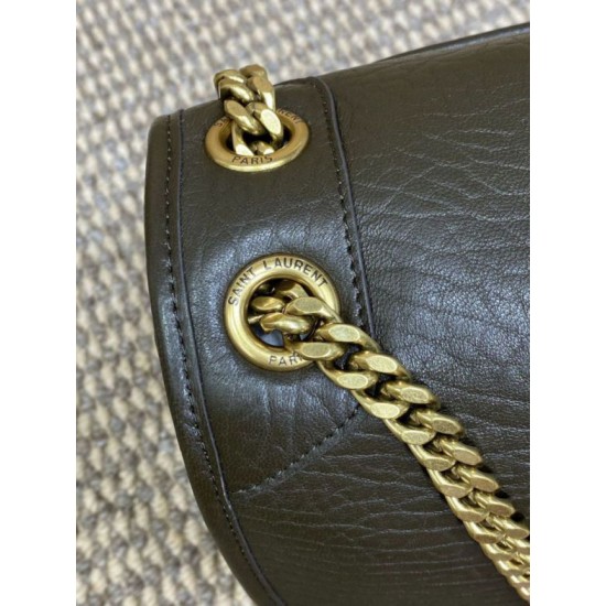 Replica Borsa a spalla YSL Saint Laurent Niki Media/Grande pelle di agnello grana caffè leggero False Online Repliche Borsa a spalla YSL Saint Laurent Niki Media/Grande pelle di agnello grana caffè leggero Imitazioni Outlet Italia