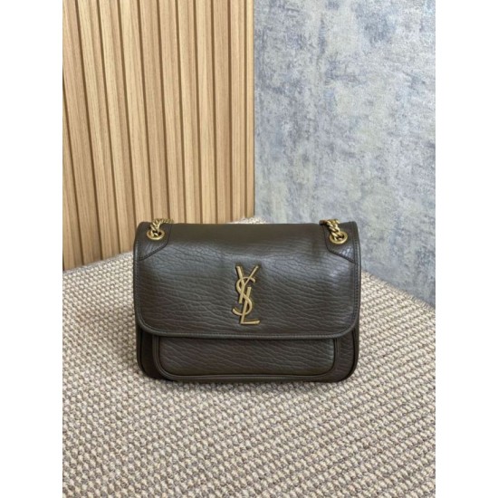 Replica Borsa a spalla YSL Saint Laurent Niki Media/Grande pelle di agnello grana caffè leggero False Online Repliche Borsa a spalla YSL Saint Laurent Niki Media/Grande pelle di agnello grana caffè leggero Imitazioni Outlet Italia