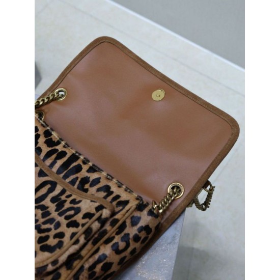 Replica Borsa Niki Chain Flap Bag media YSL Saint Laurent con stampa leopardata False Online Repliche Borsa Niki Chain Flap Bag media YSL Saint Laurent con stampa leopardata Imitazioni Outlet Italia