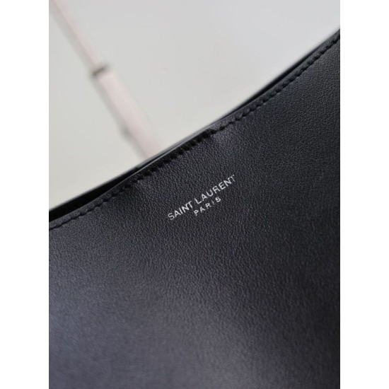 Repliche Borsa hobo YSL Saint Laurent Bold pelle liscia Nero Imitazioni Outlet Italia