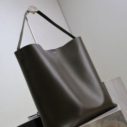 Repliche Borsa hobo YSL Saint Laurent Bold pelle liscia verde scuro Imitazioni Outlet Italia