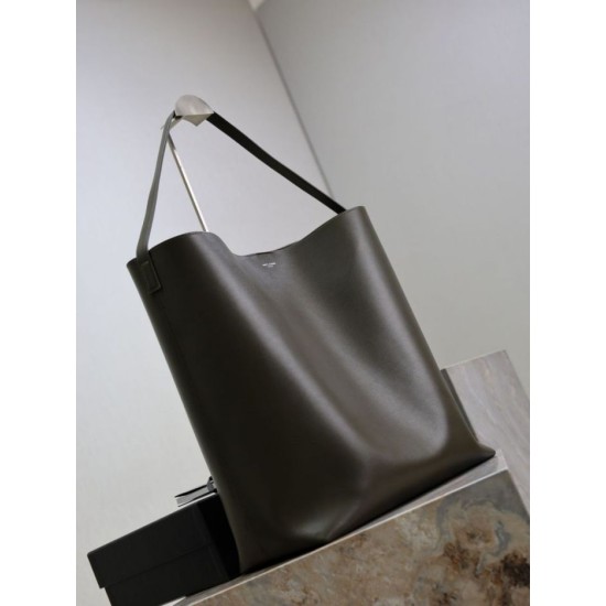 Repliche Borsa hobo YSL Saint Laurent Bold pelle liscia verde scuro Imitazioni Outlet Italia