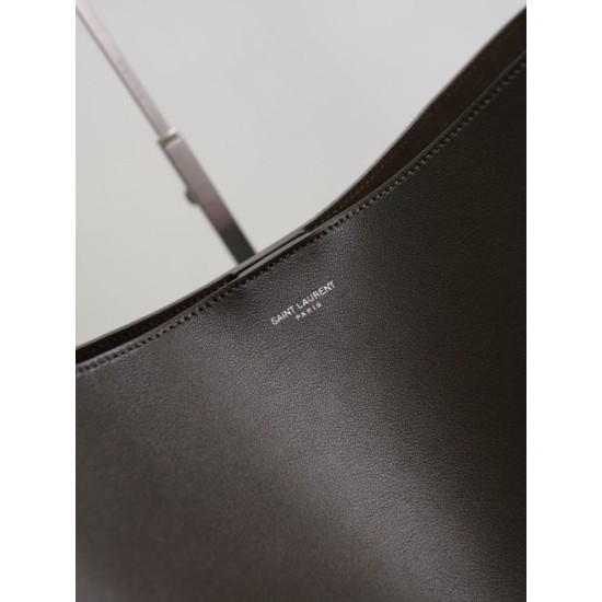 Repliche Borsa hobo YSL Saint Laurent Bold pelle liscia verde scuro Imitazioni Outlet Italia