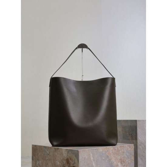 Repliche Borsa hobo YSL Saint Laurent Bold pelle liscia verde scuro Imitazioni Outlet Italia