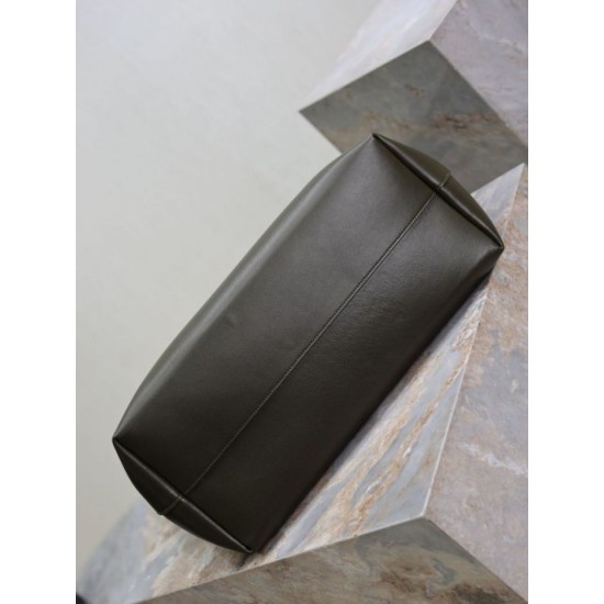 Repliche Borsa hobo YSL Saint Laurent Bold pelle liscia verde scuro Imitazioni Outlet Italia
